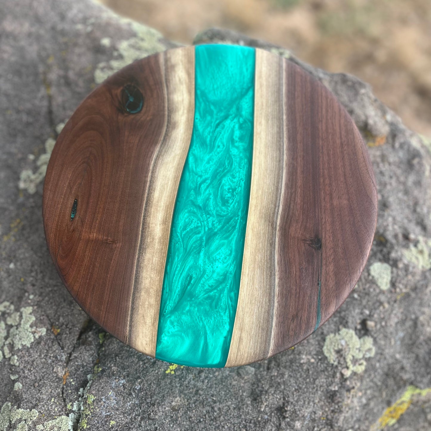 Resin River Lazy Susan - Charcuterie Turntable