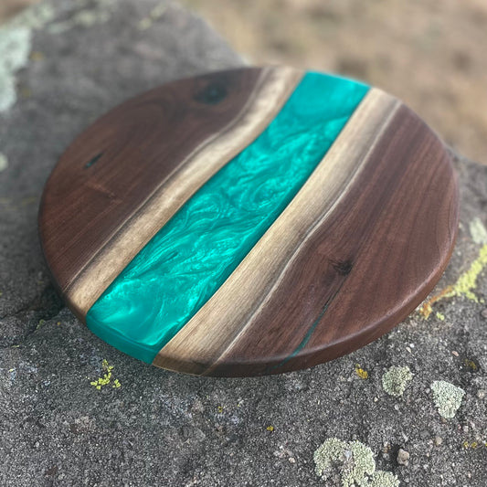 Resin River Lazy Susan - Charcuterie Turntable