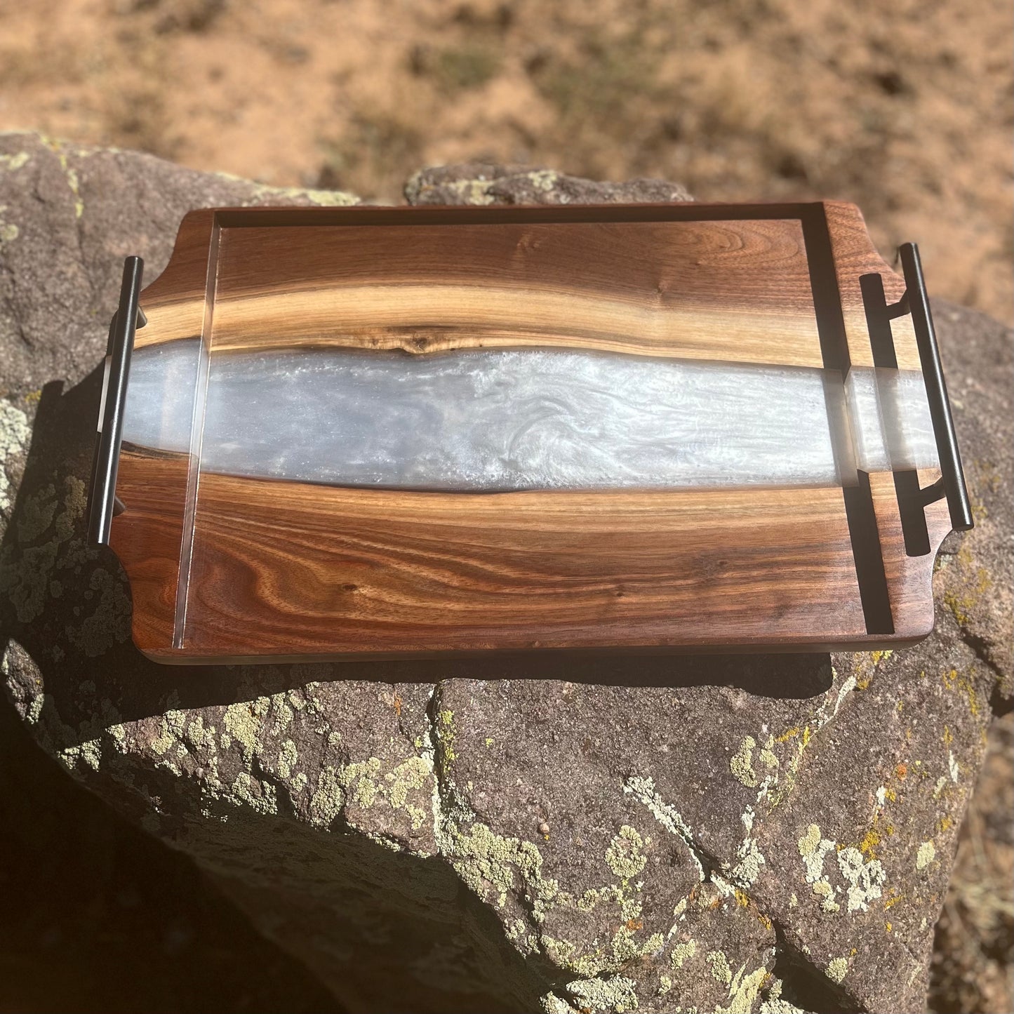 Resin River Serving Tray