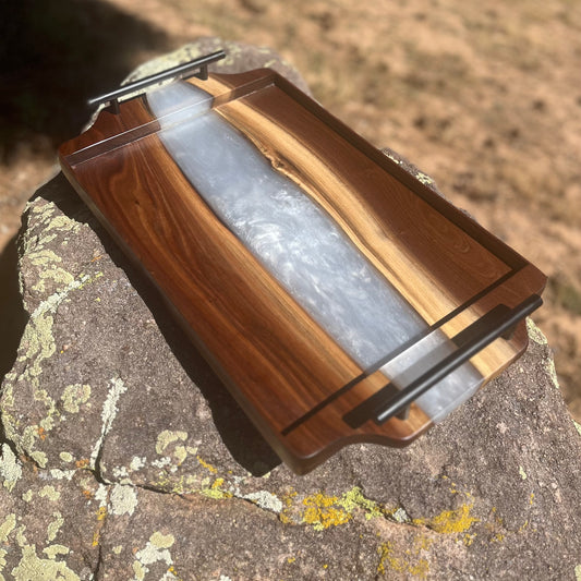 Resin River Serving Tray