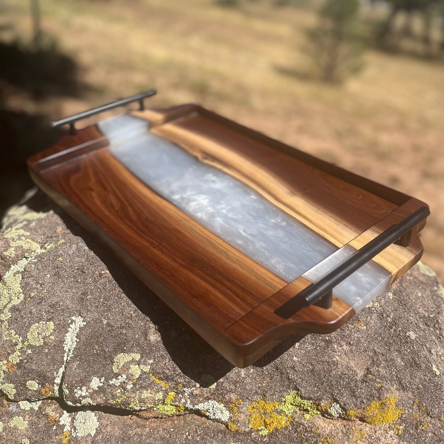 Resin River Serving Tray