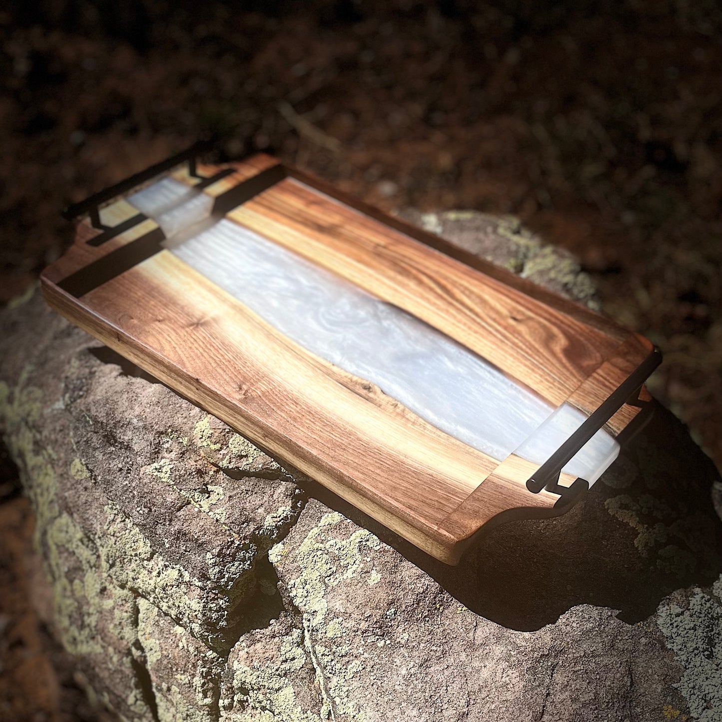 Resin River Serving Tray