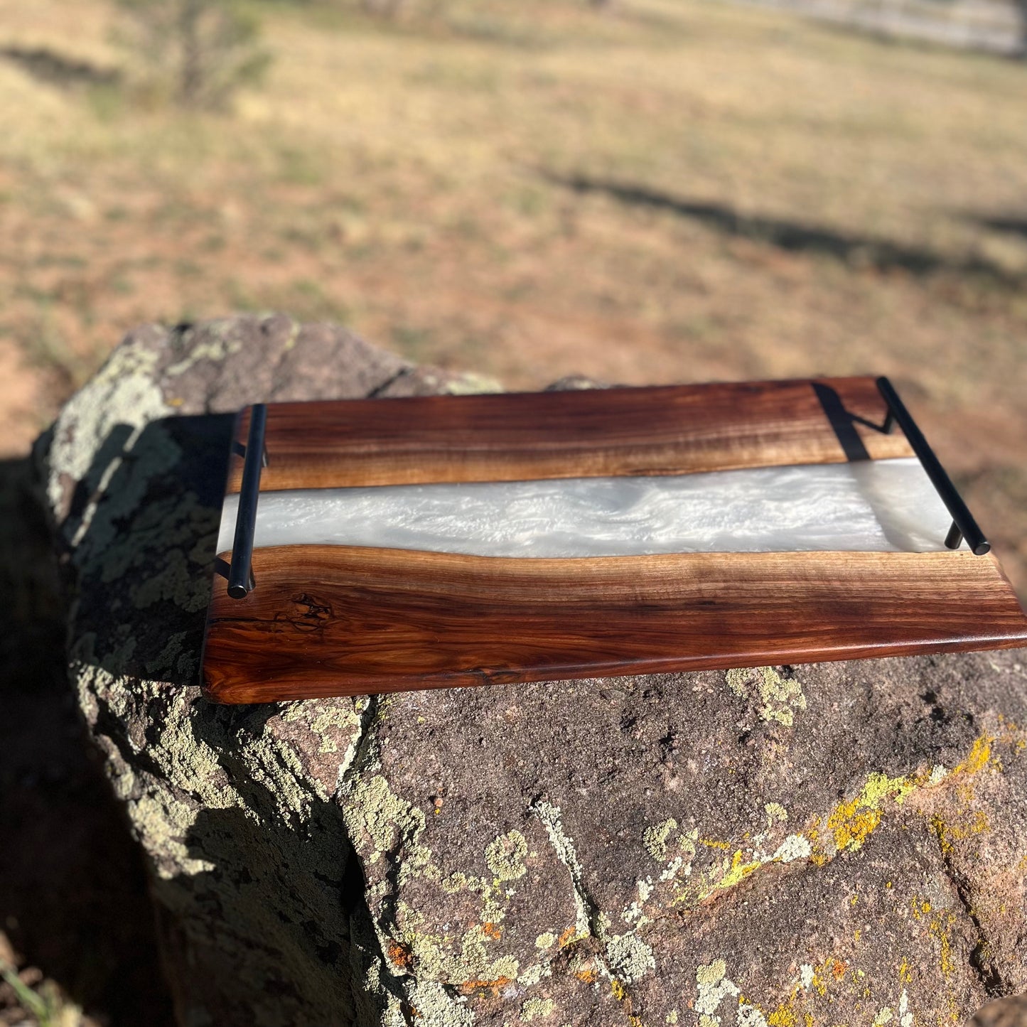 Resin River Serving Tray
