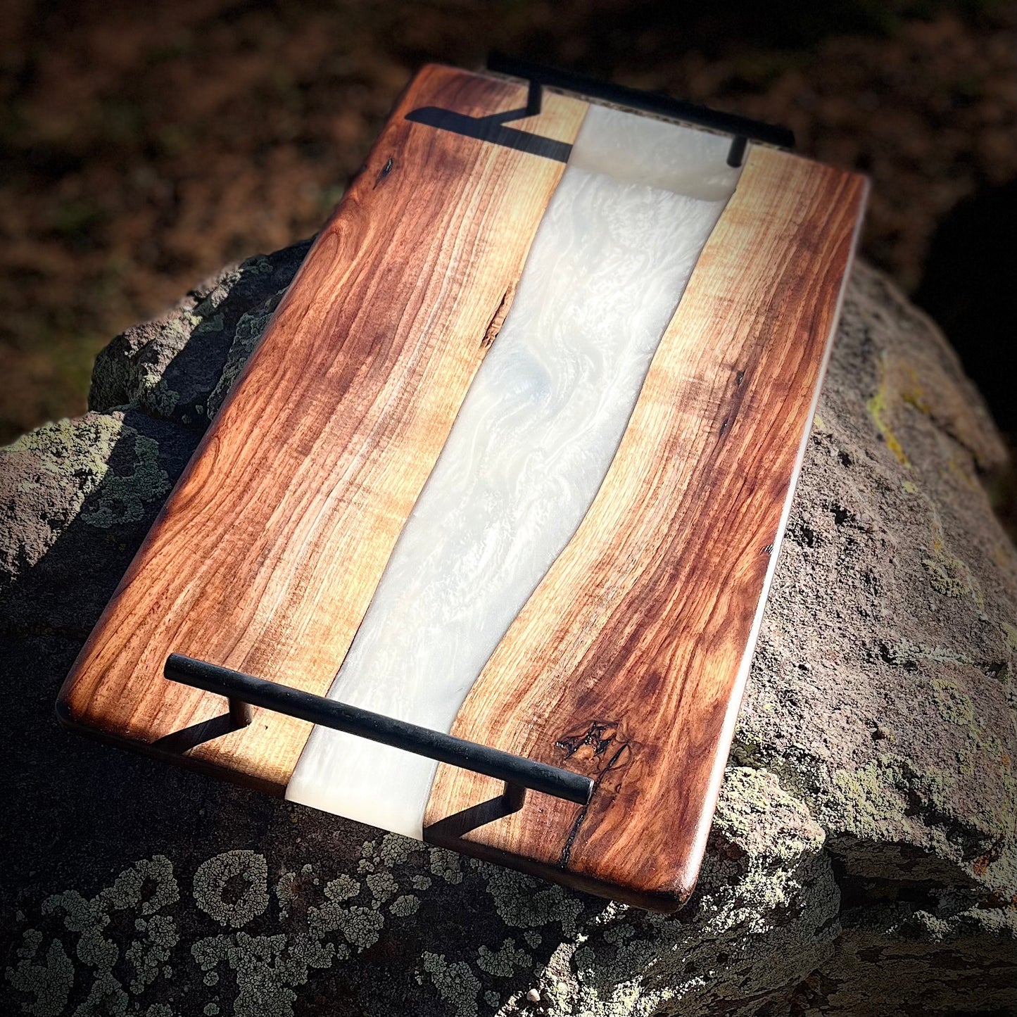 Resin River Serving Tray