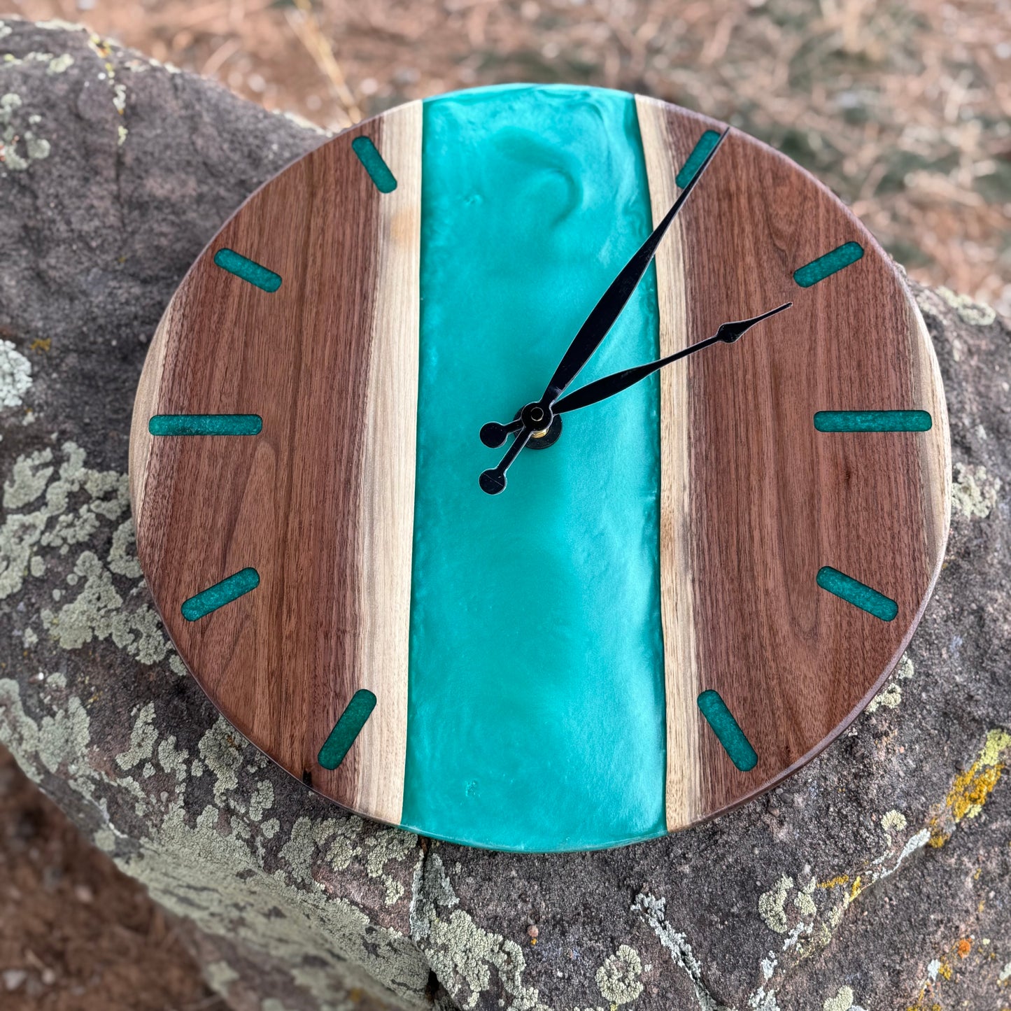 Resin River Clock