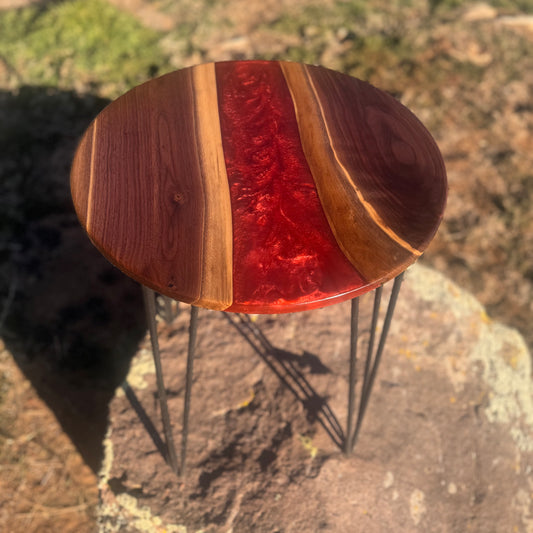 Handmade 24” Round Accent Table