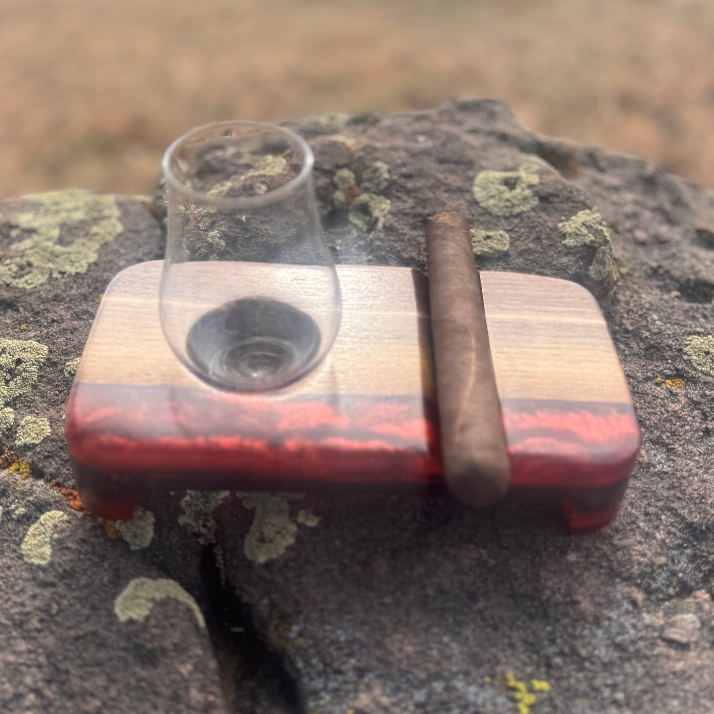 Resin River Glencairn Glass and Cigar Holder
