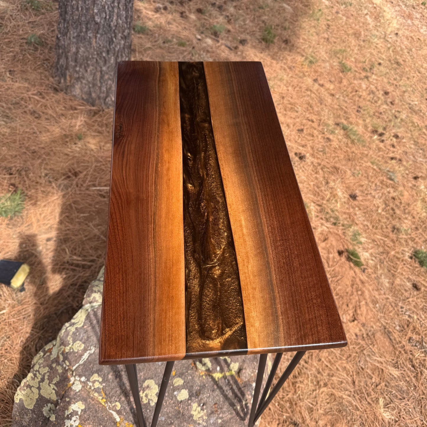 Handmade Walnut Wood Accent Table