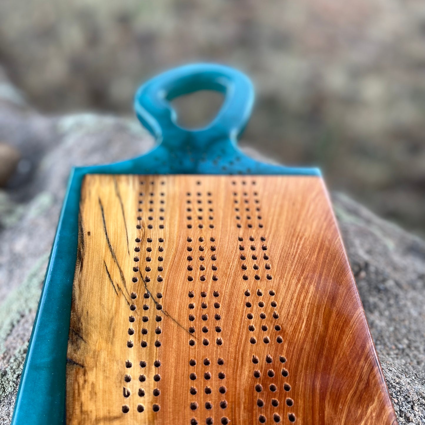 Resin Handle Cribbage Board