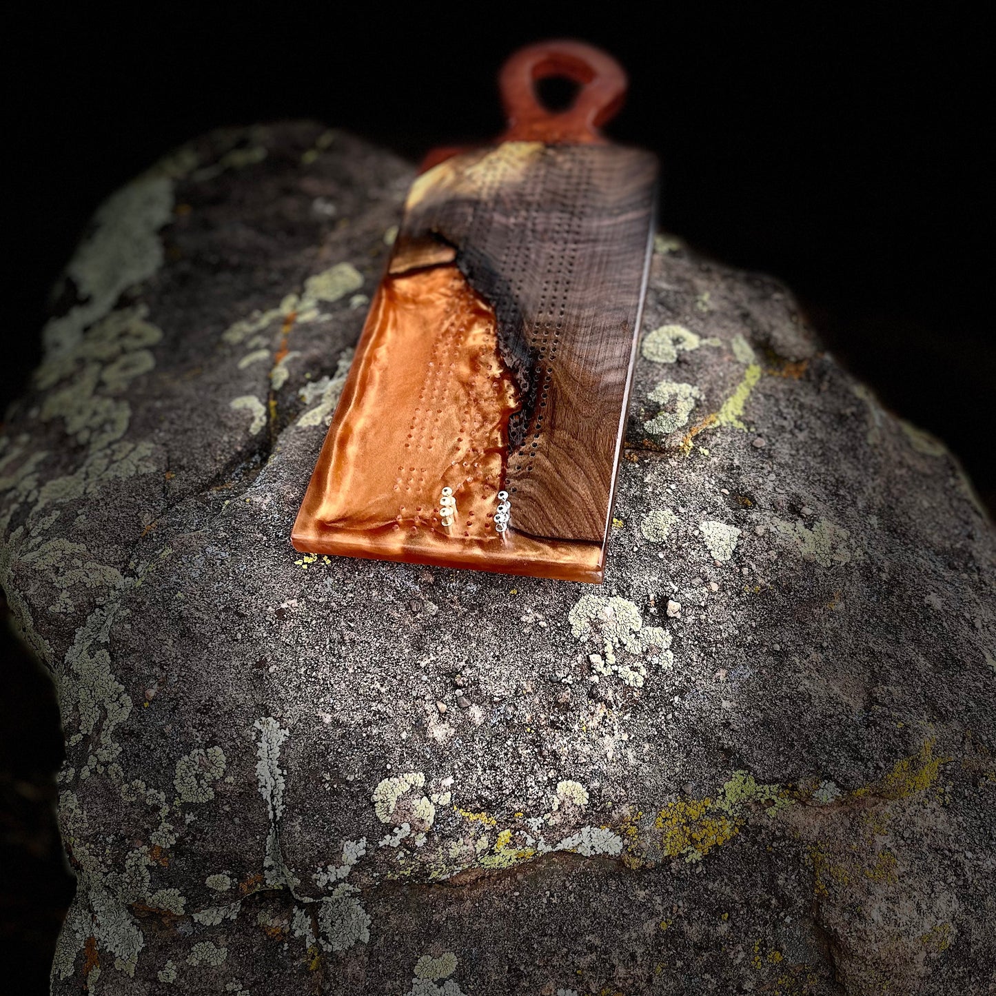 Resin Handle Cribbage Board