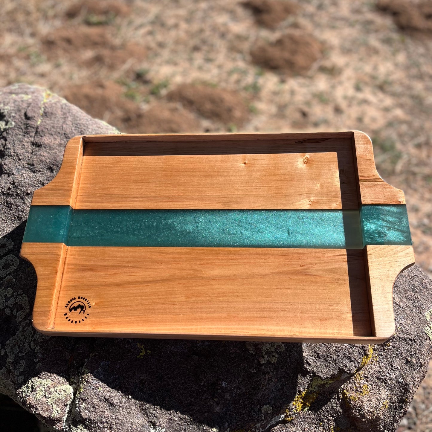 Resin River Serving Tray