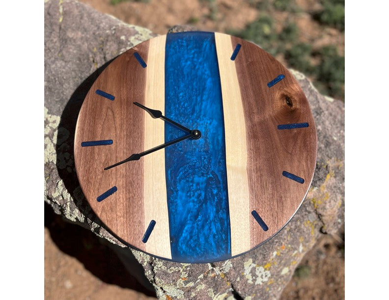Resin River Clock