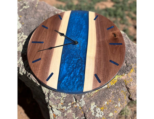 Resin River Clock