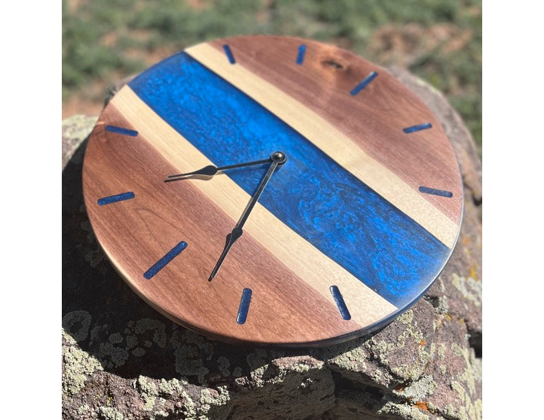 Resin River Clock