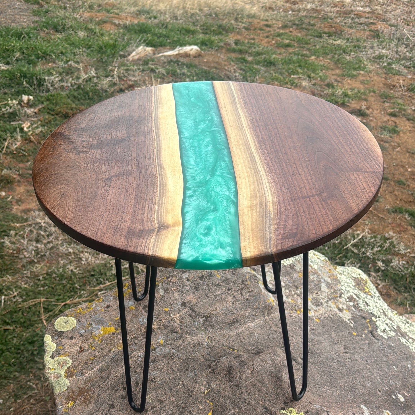 Handmade 18” Round Accent Table
