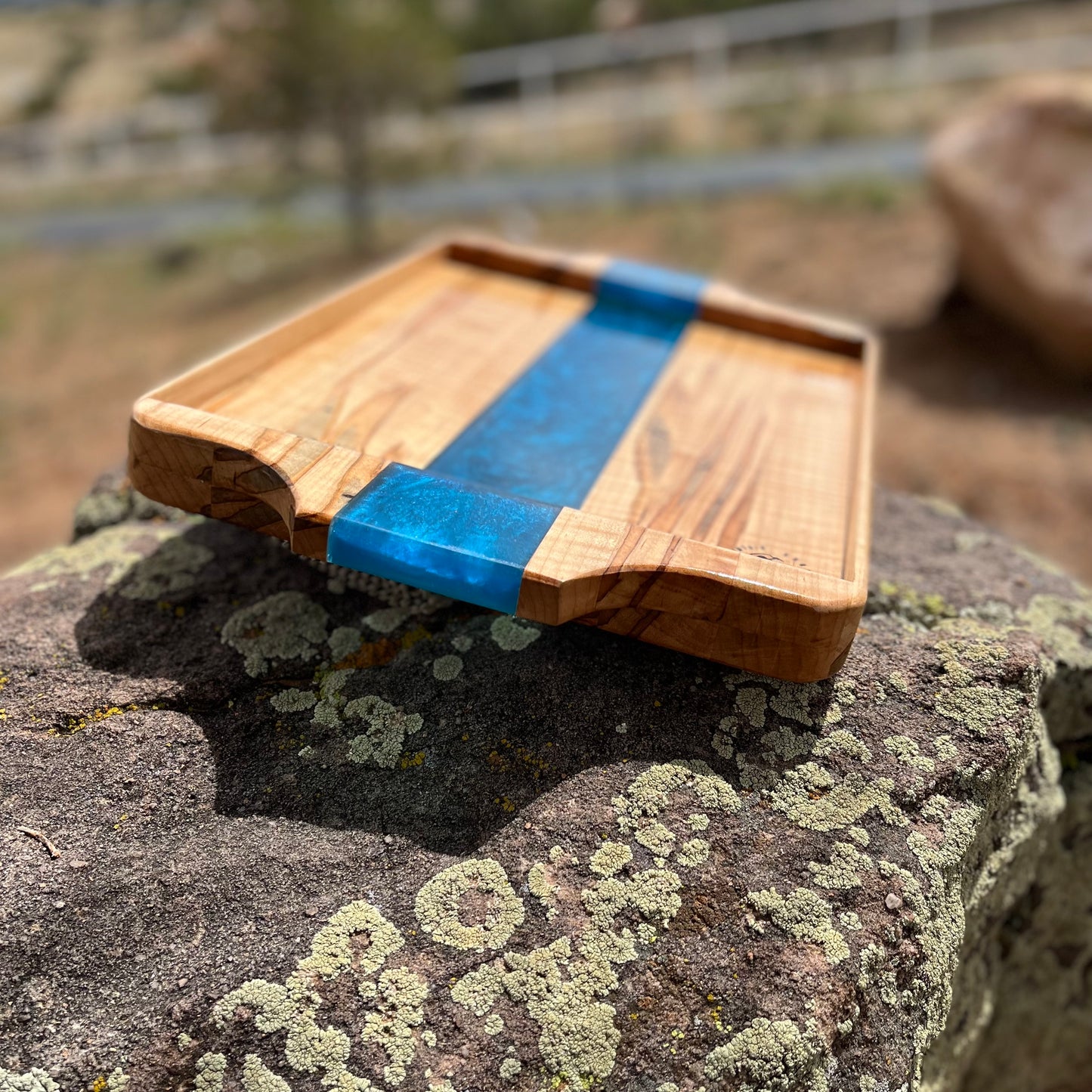 Resin River Serving Tray