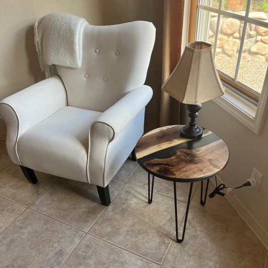 Handmade 24” Round Accent Table