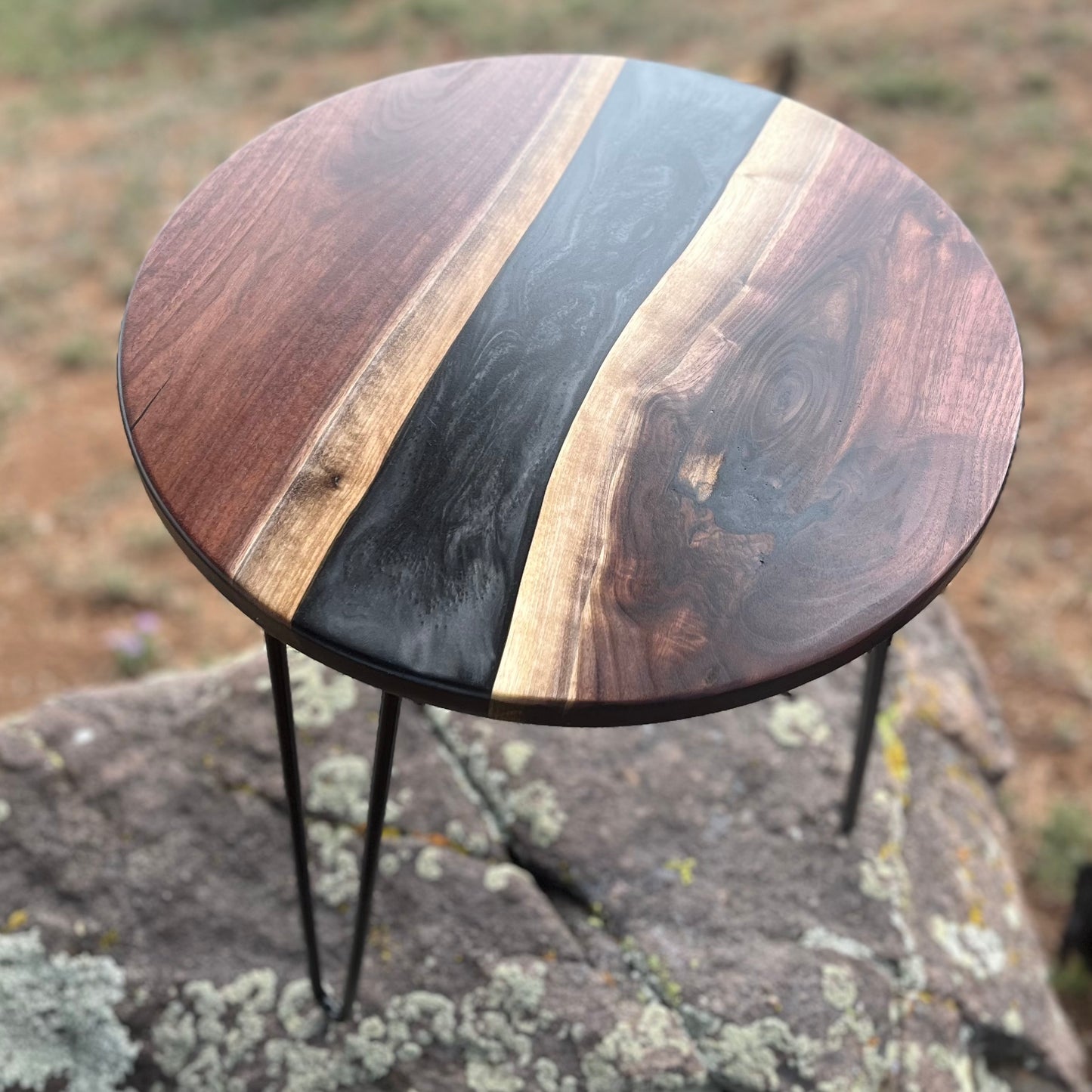 Handmade 24” Round Accent Table