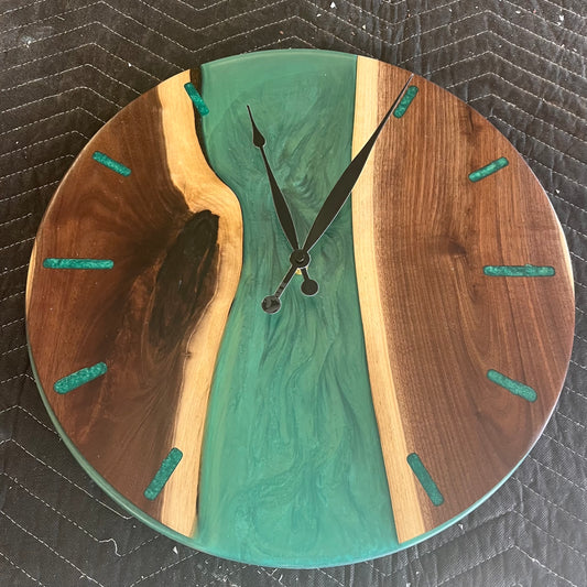 Resin River Clock