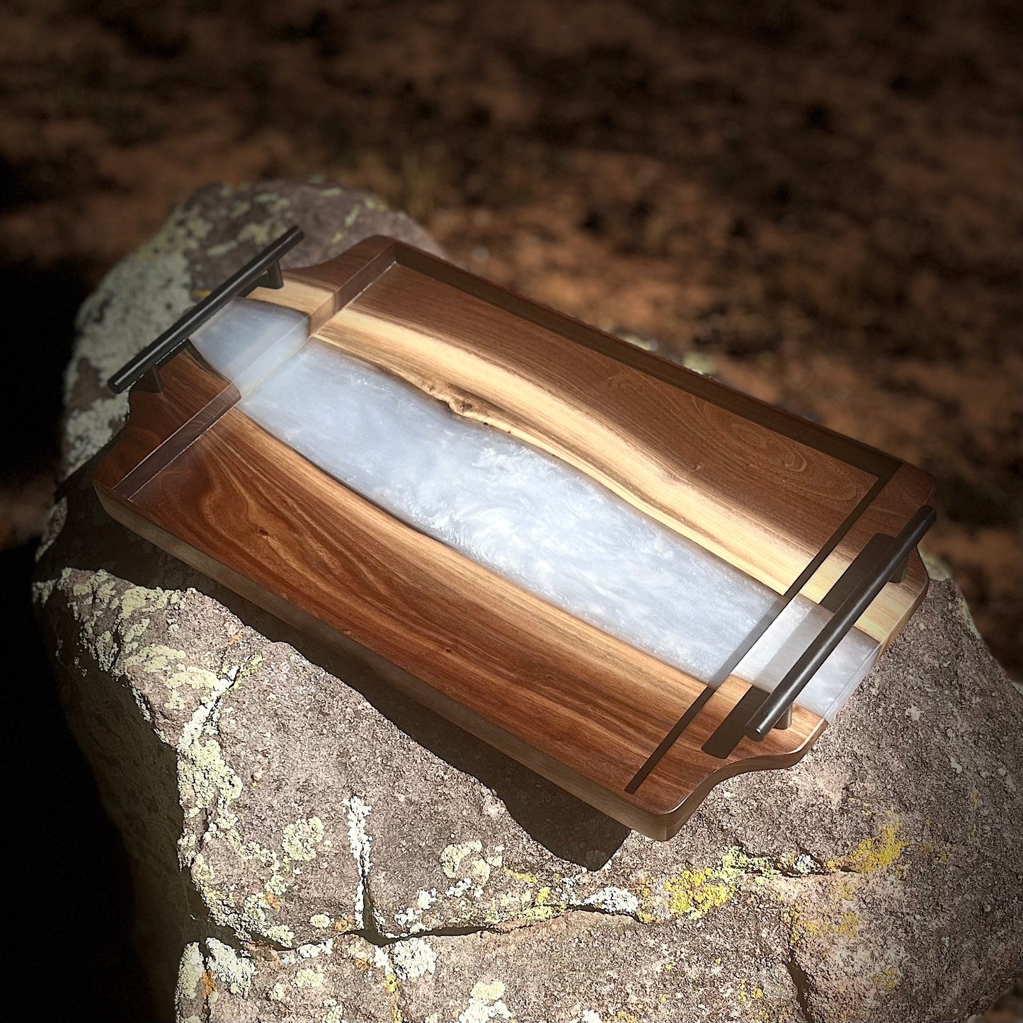 Resin River Serving Tray