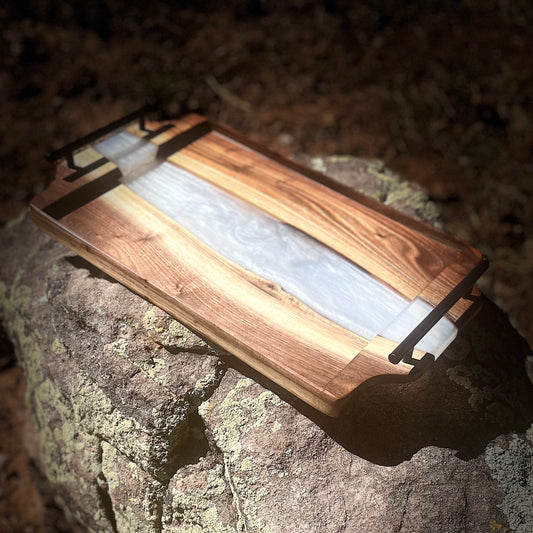 Resin River Serving Tray