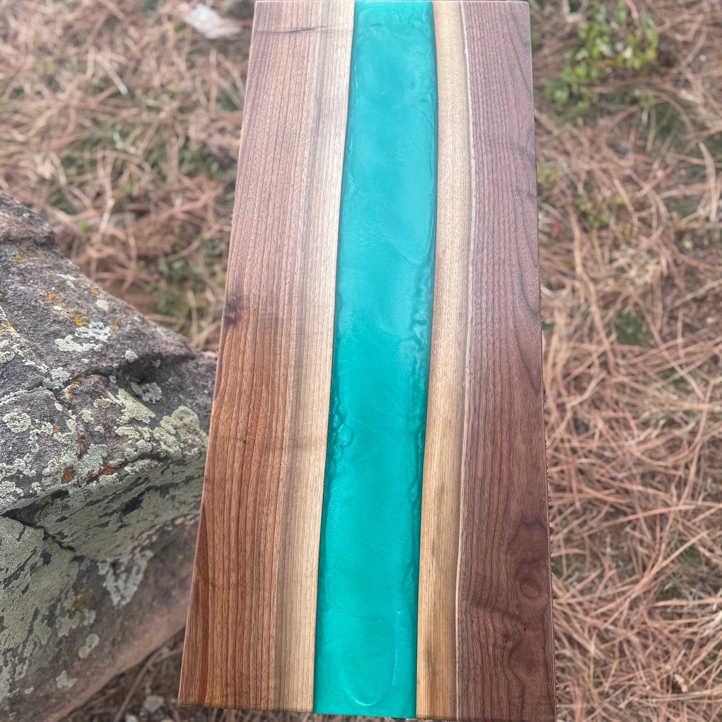 Handmade Walnut Wood Accent Table