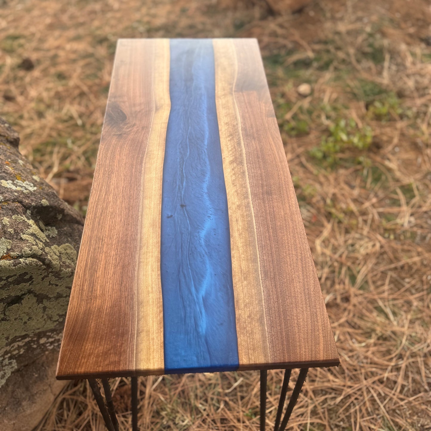 Handmade Walnut Wood Accent Table