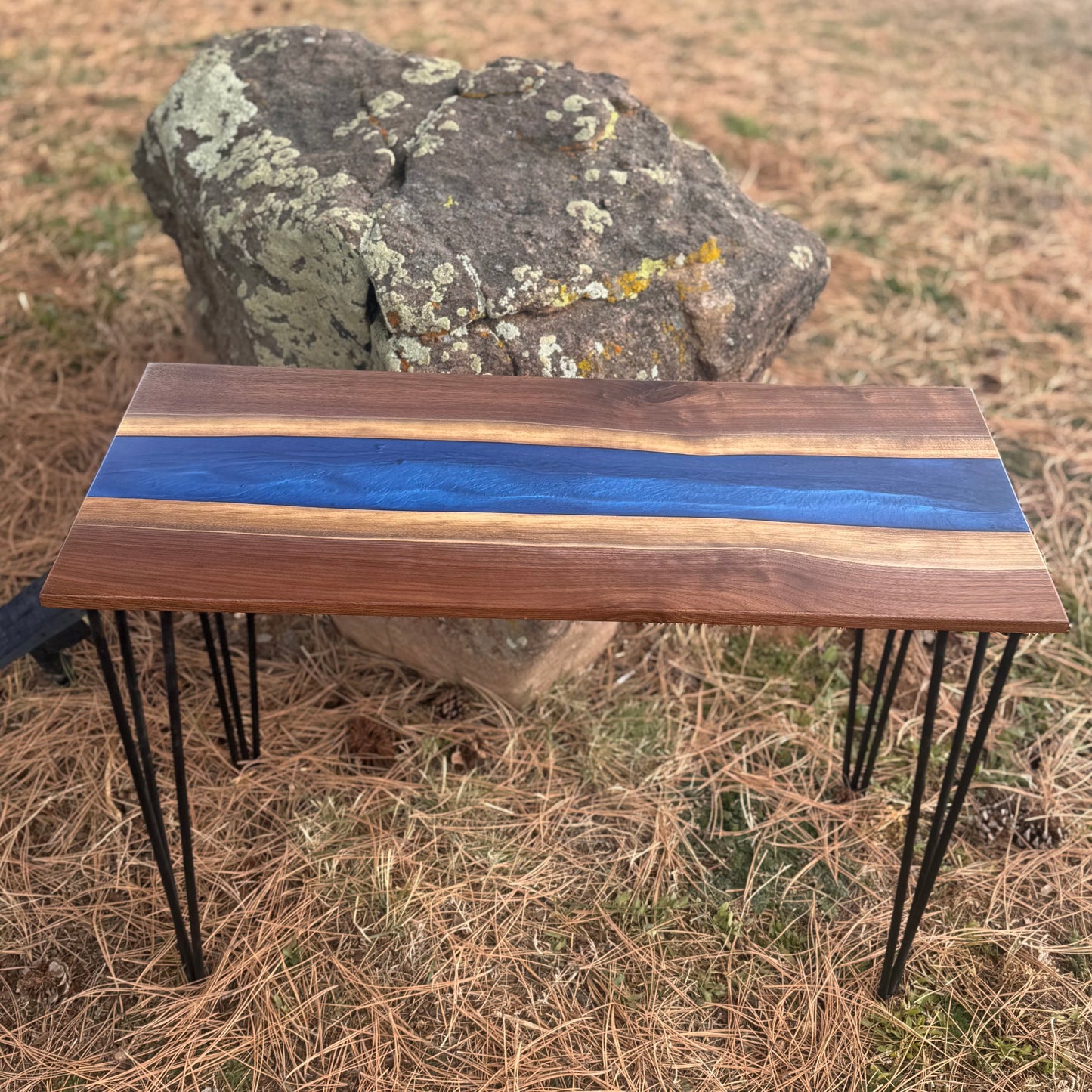 Handmade Walnut Wood Accent Table