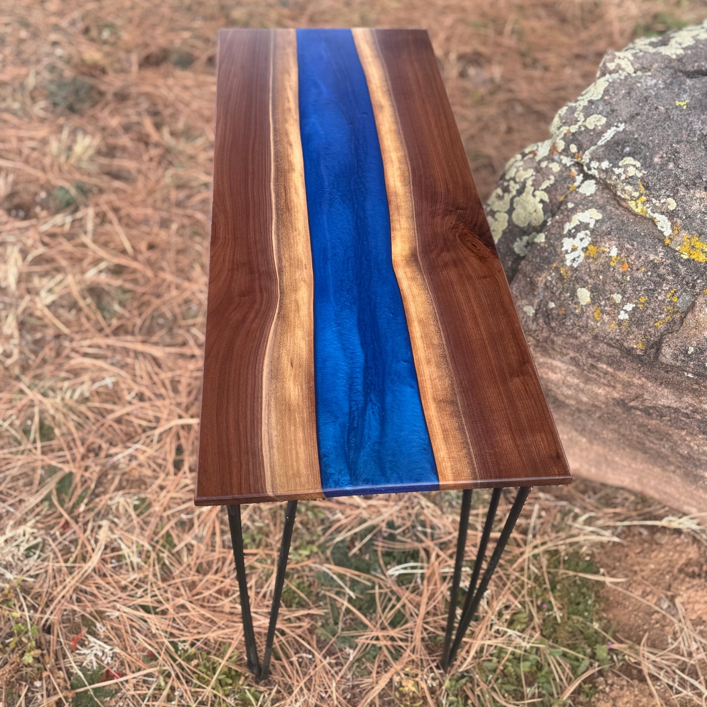 Handmade Walnut Wood Accent Table