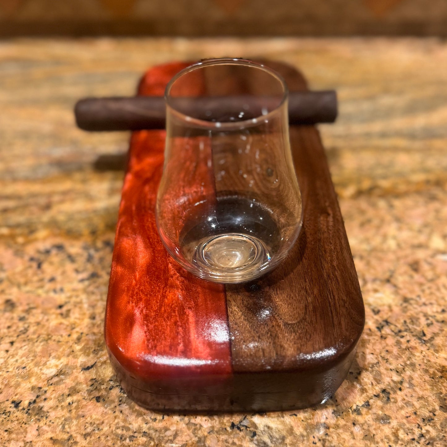 Resin River Glencairn Glass and Cigar Holder