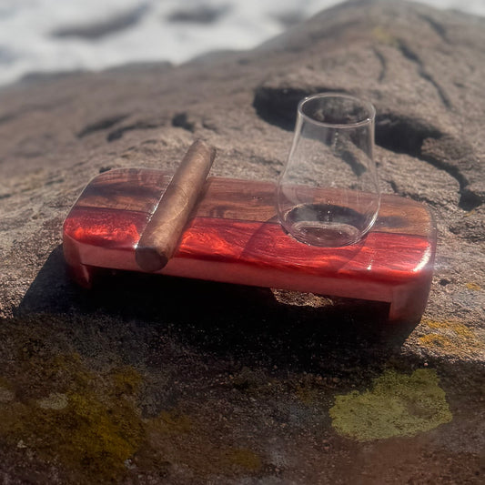 Resin River Glencairn Glass and Cigar Holder