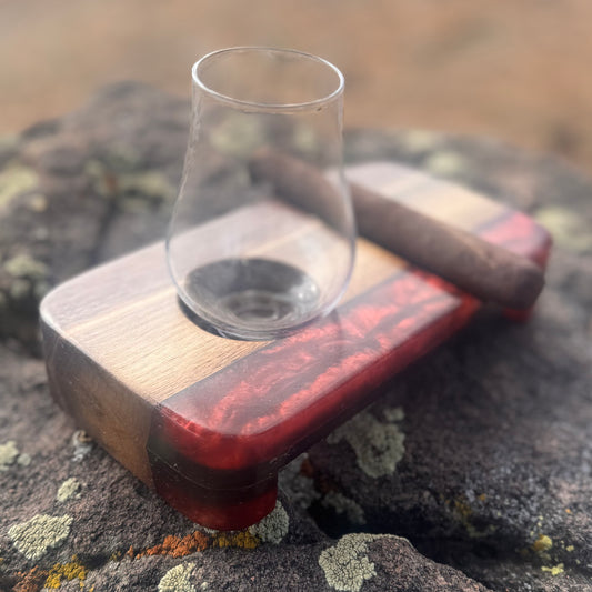 Resin River Glencairn Glass and Cigar Holder