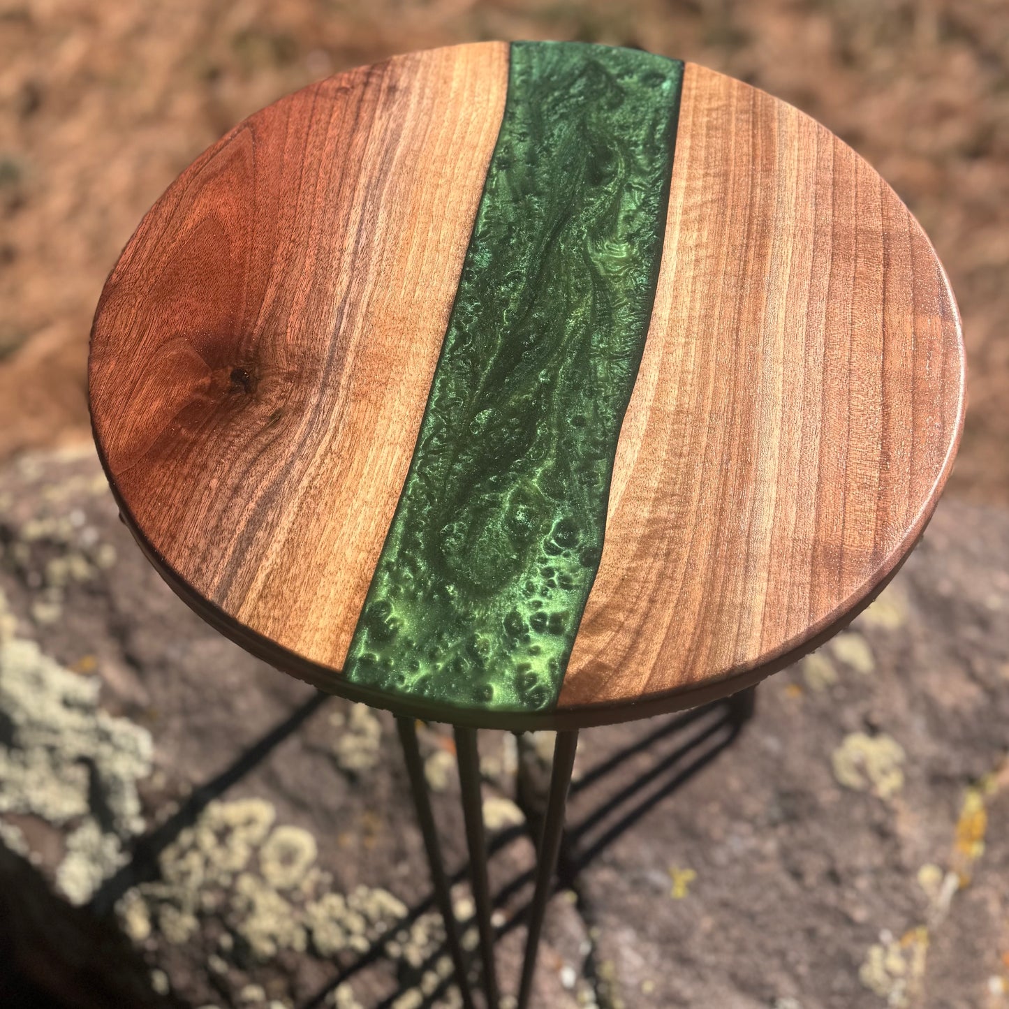 Handmade 18” Round Accent Table