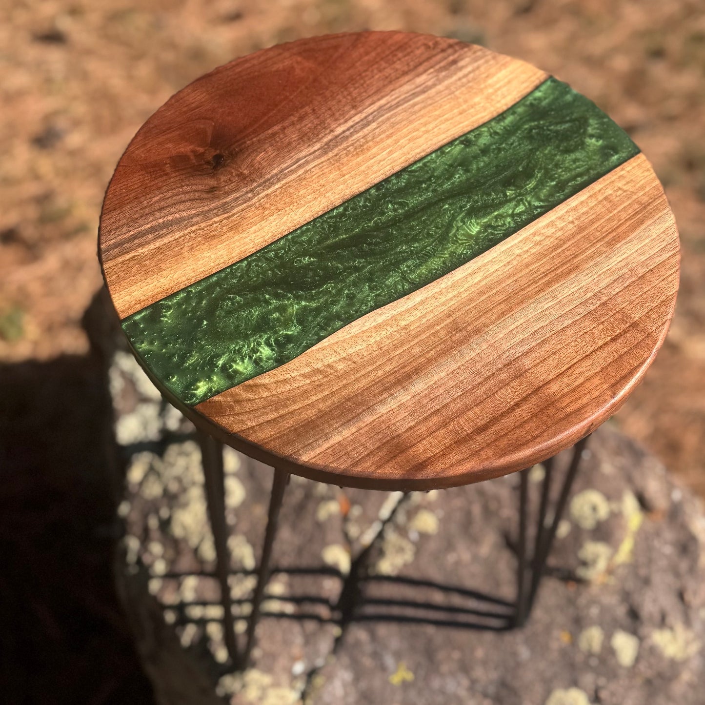 Handmade 18” Round Accent Table