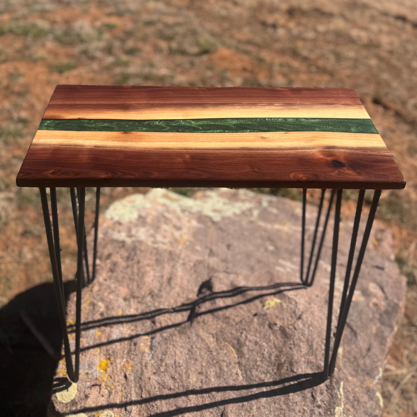 Handmade Walnut Wood Accent Table