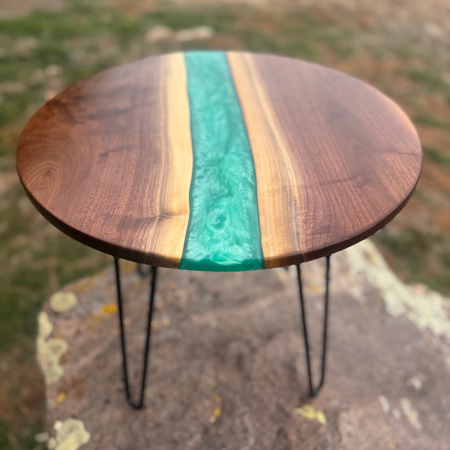 Handmade 24” Round Accent Table