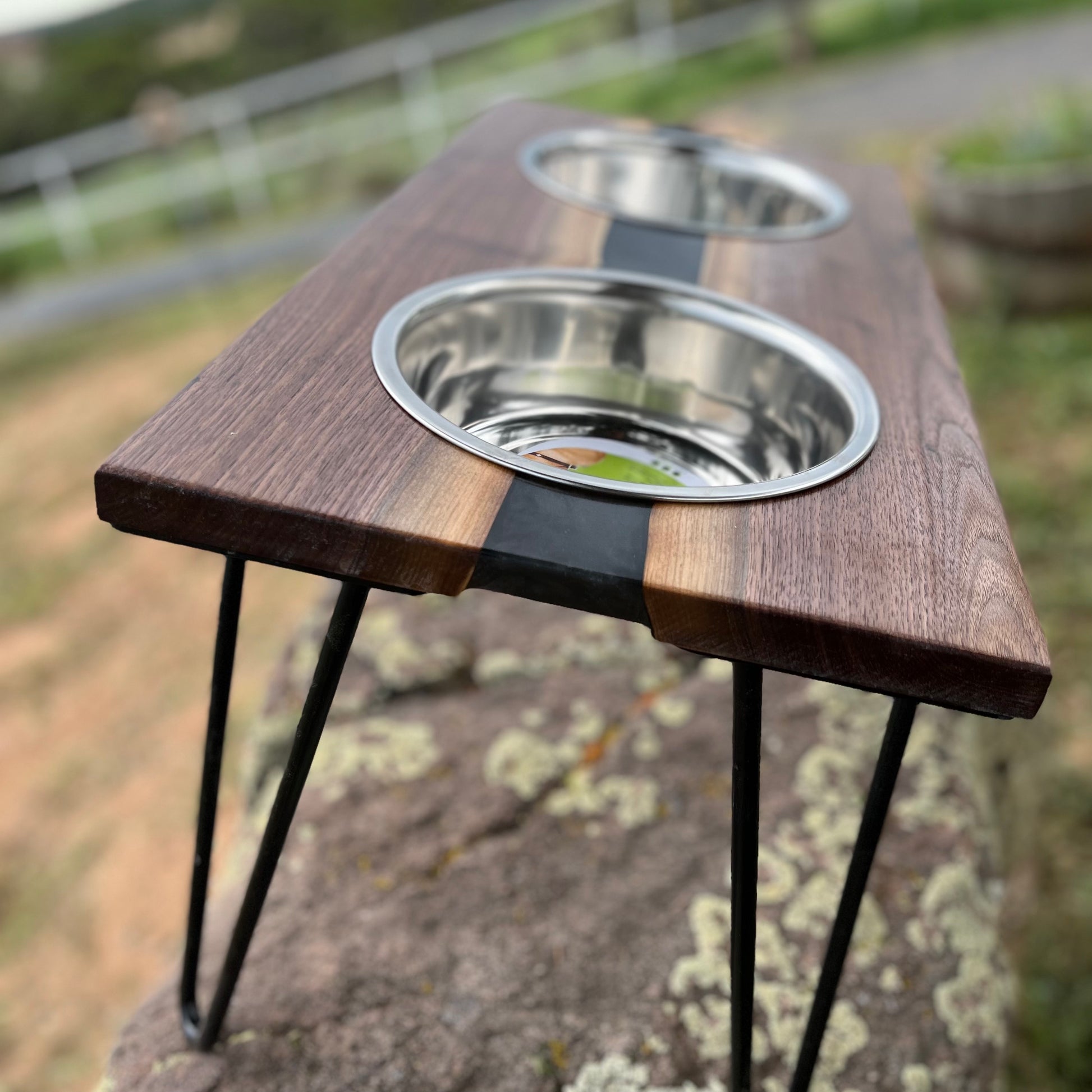 The Carmichael Workshop: Raised Dog Food and Water Bowl Stand