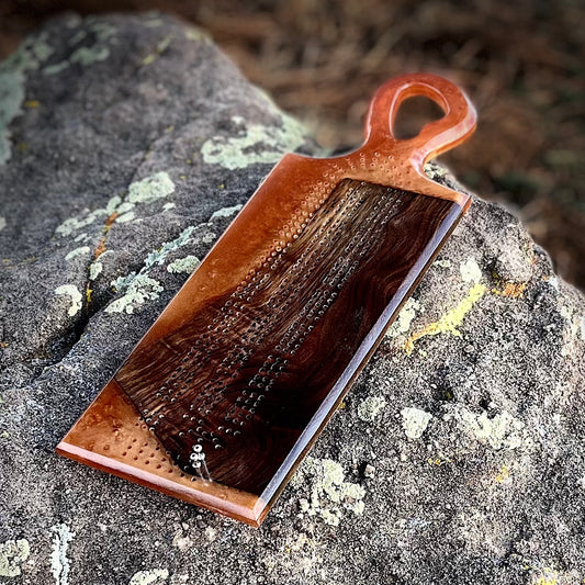 Resin Handle Cribbage Board